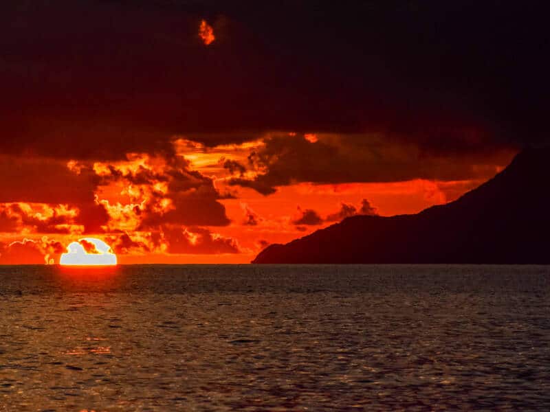 Sunset in Seychelles