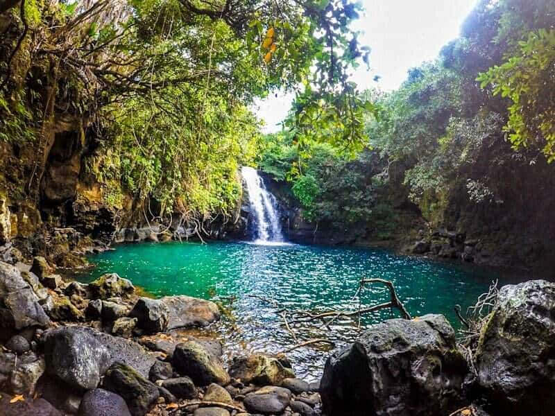 Eau Bleue Waterfall