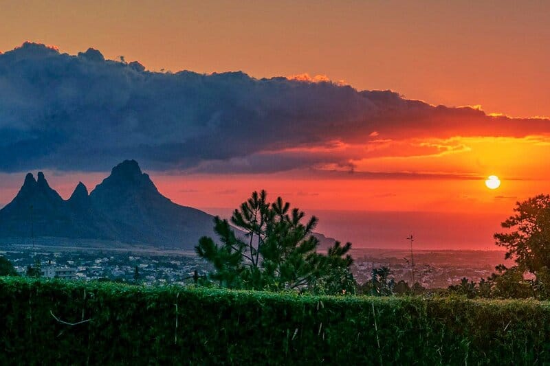 Sunset at Curepipe, Mauritius