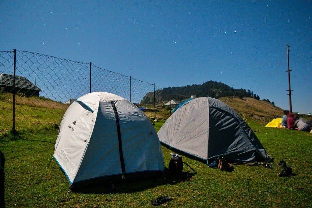 Camping at Prashar Lake