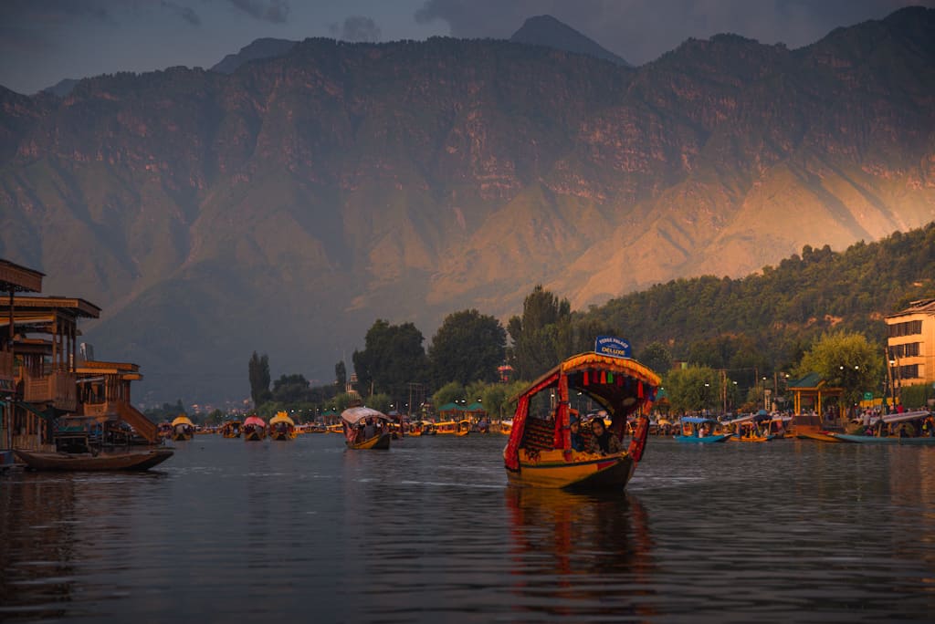 shikara on a lake srinagar trip