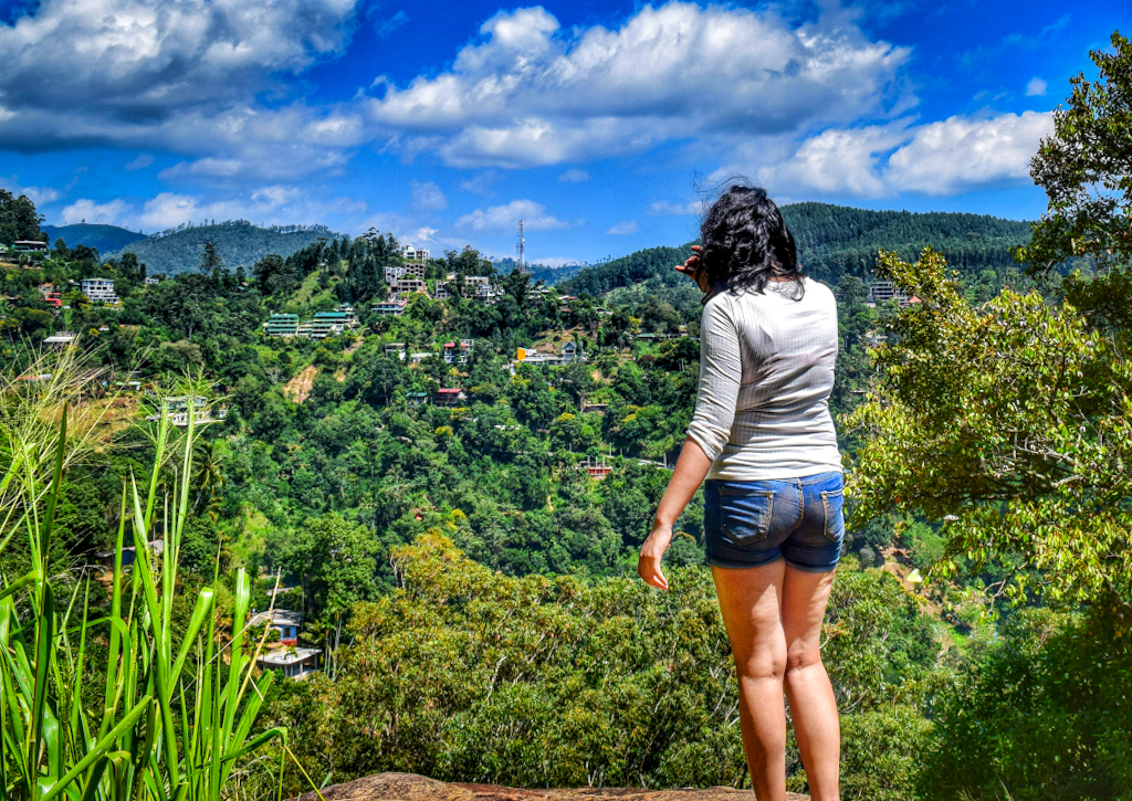 Girl looking at the hills sri Lanka Itinerary