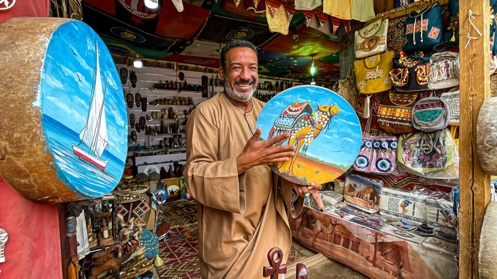 nubian man selling souvenirs