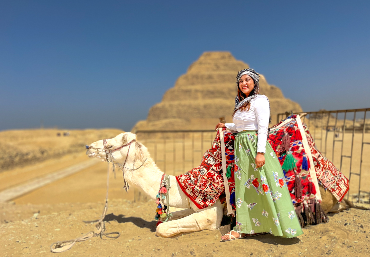 indian with camel in front of a pyramid is egypt safe to visit