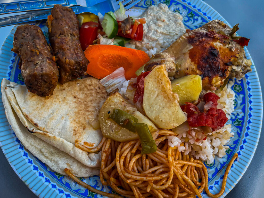 egyptian food on a plate